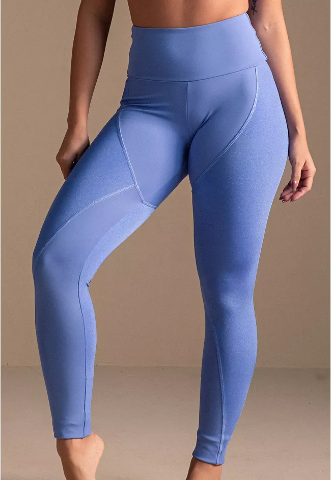 Legging Fitness Frelith Fosco Brilho - AZUL - FRELITH