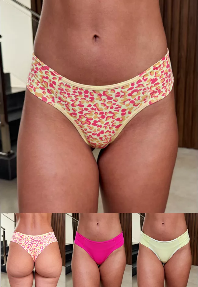Kit 3 Fios Frelith Floral Amarelo e Pink - ESTAMPA... - FRELITH