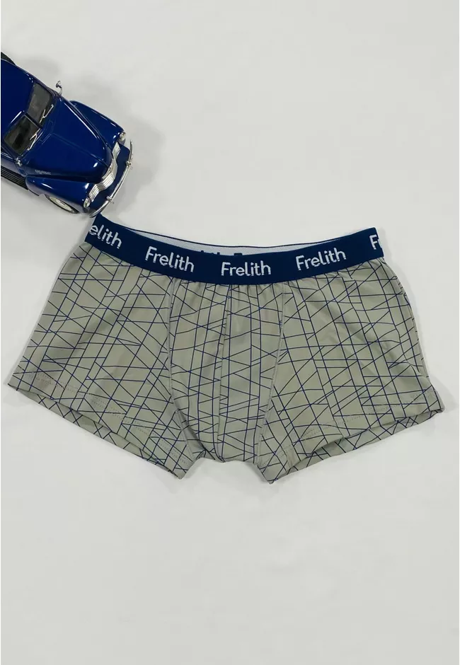 Boxer Infantil Frelith Granizo Elástico Personaliz... - FRELITH