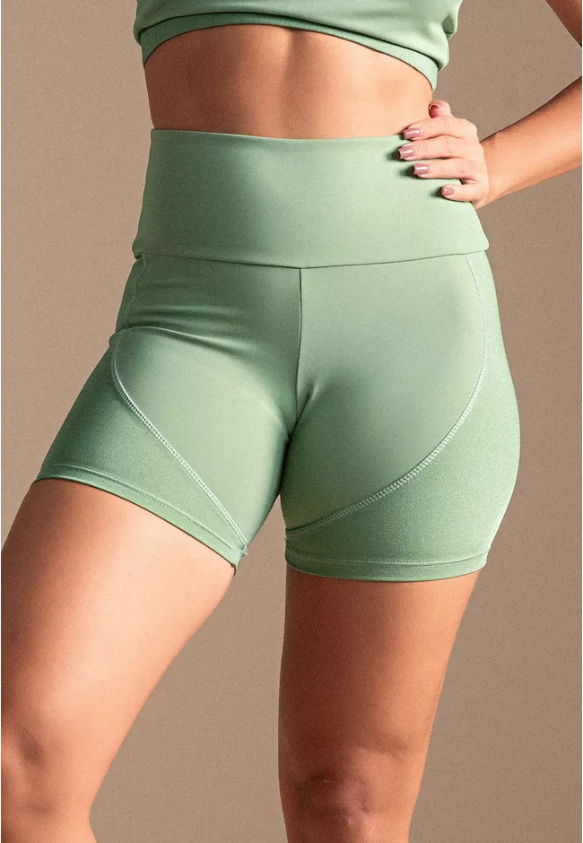 Short Fitness Frelith Fosco Brilho - VERDE - FRELITH