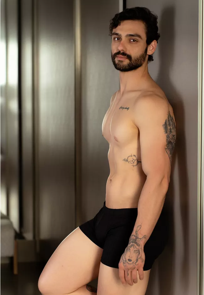 Boxer Frelith Canelada - PRETO - FRELITH