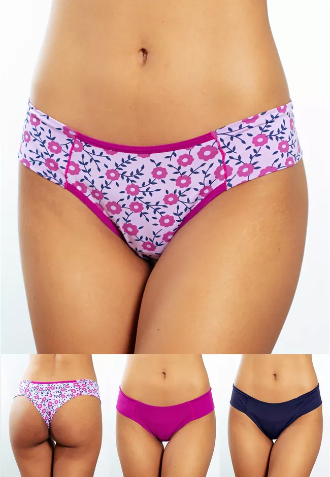 Kit 3 Fios Frelith Floral, Fúcsia e Marinho - ESTA... - FRELITH
