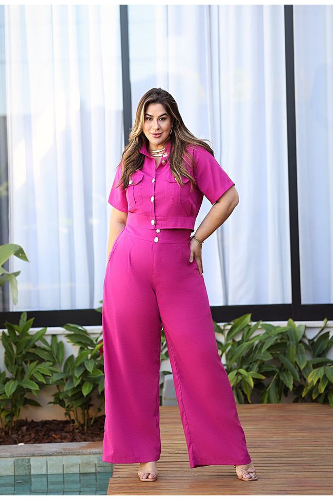 Conjunto Camila Fucsia - TA242221 - TAMTAUM PLUS SIZE FASHION