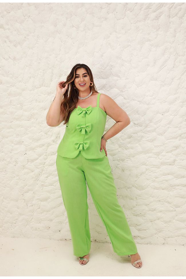Conjunto Julia Green - TA242287 - TAMTAUM PLUS SIZE FASHION