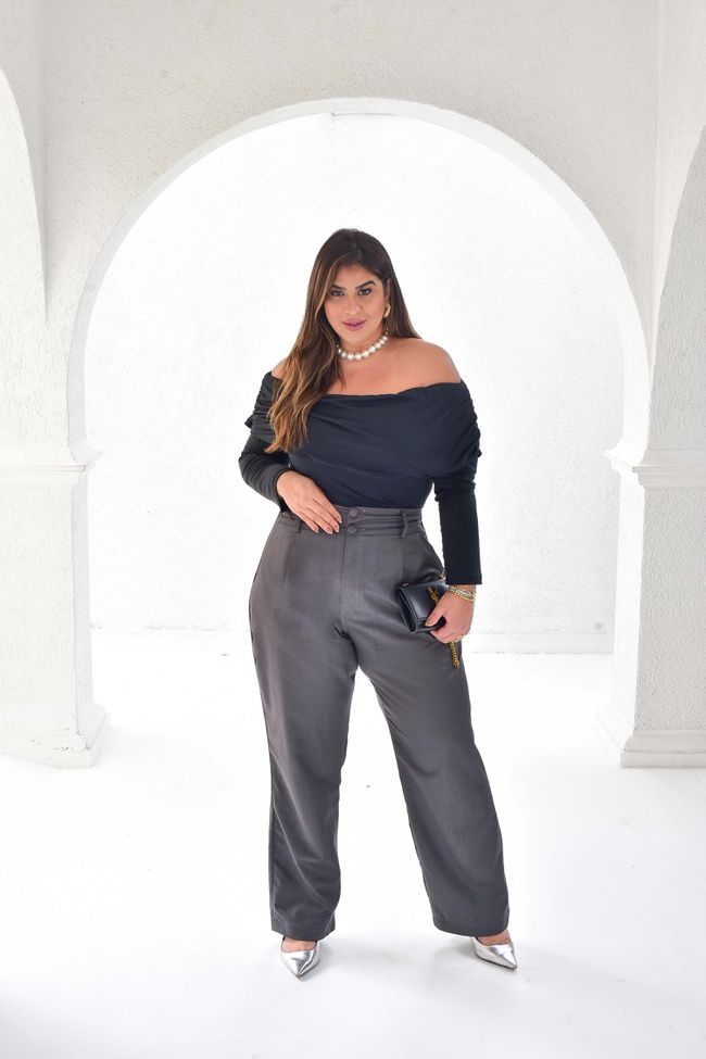 Calça Dianna Grey - TA242266 - TAMTAUM PLUS SIZE FASHION