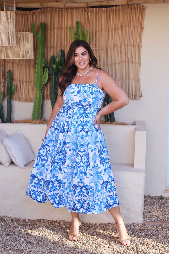 Vestido Melissa Acqua - TA242327 - TAMTAUM PLUS SIZE FASHION