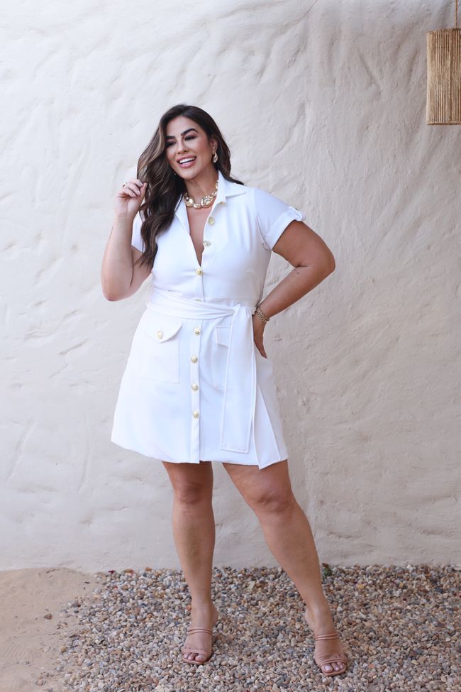 Vestido Charlote White - TA242331 - TAMTAUM PLUS SIZE FASHION