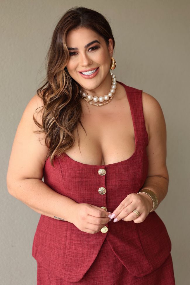 Blusa Glória Wine - TA242345 - TAMTAUM PLUS SIZE FASHION