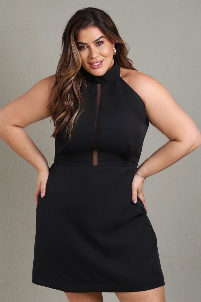 Vestido Eloá Black - TA242372 - TAMTAUM PLUS SIZE FASHION