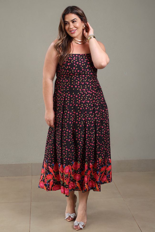 Vestido Melissa Tropicália - TA242256 - TAMTAUM PLUS SIZE FASHION