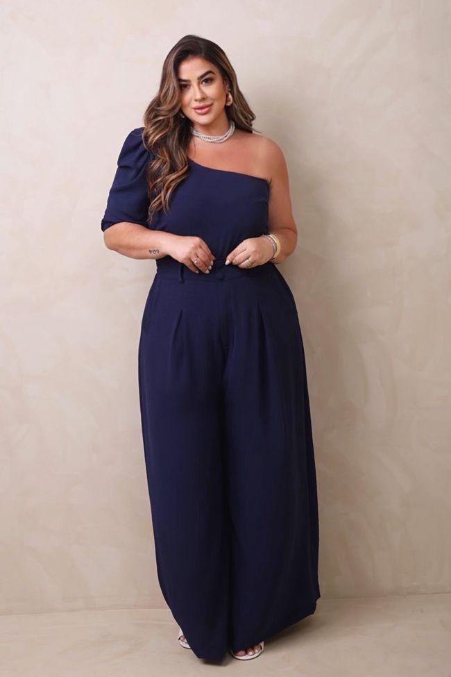 Calça Marcella Marine - TA242428 - TAMTAUM PLUS SIZE FASHION