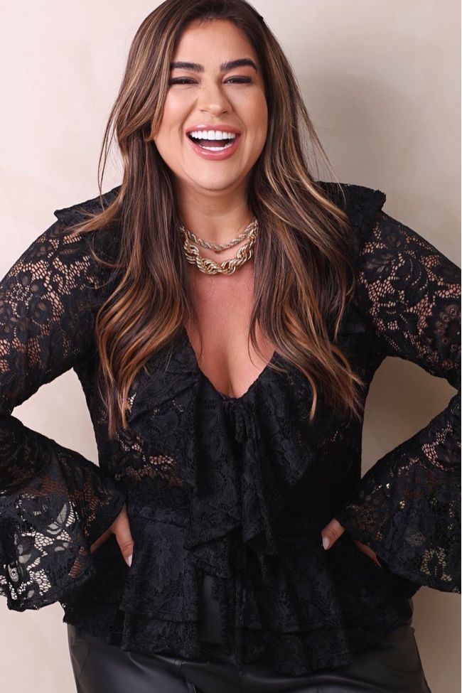 Blusa Serena Black - TA242434 - TAMTAUM PLUS SIZE FASHION