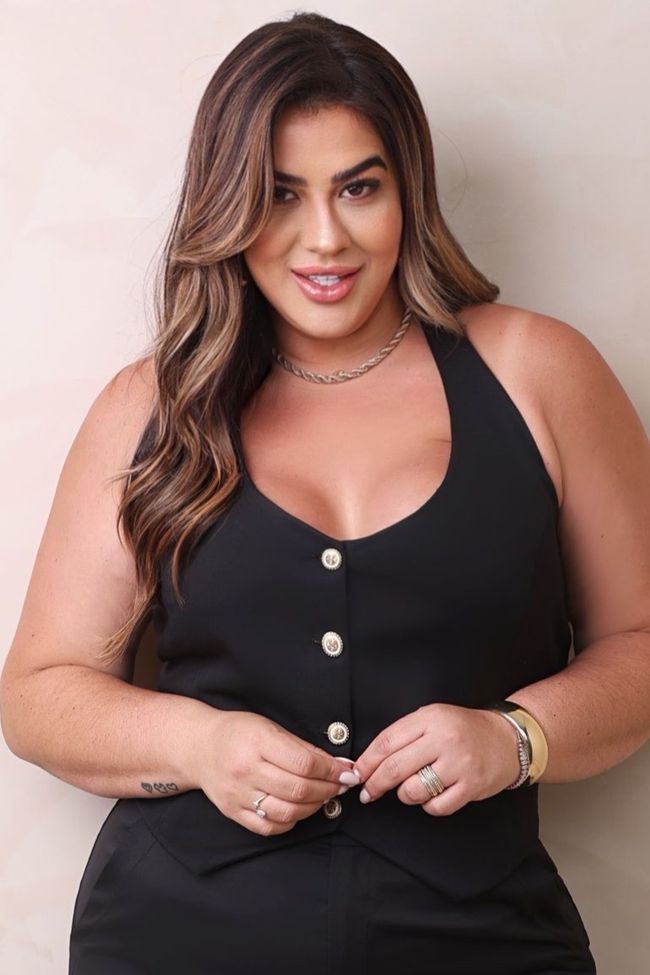 Blusa Lara Black - TA242435 - TAMTAUM PLUS SIZE FASHION