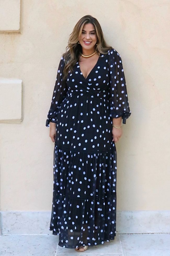 Vestido Rebeca Poá - TA242594 - TAMTAUM PLUS SIZE FASHION