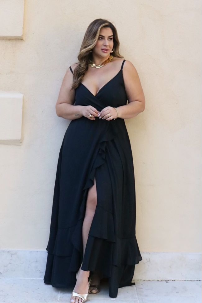 Vestido Karen Black - TA242155 - TAMTAUM PLUS SIZE FASHION