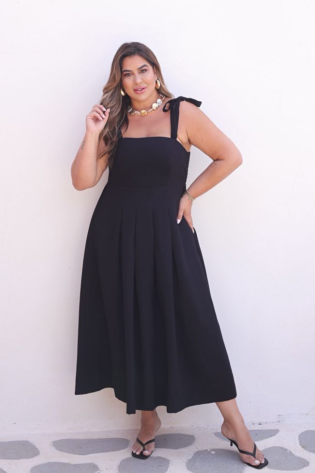Vestido Adriele Black - TA242571 - TAMTAUM PLUS SIZE FASHION