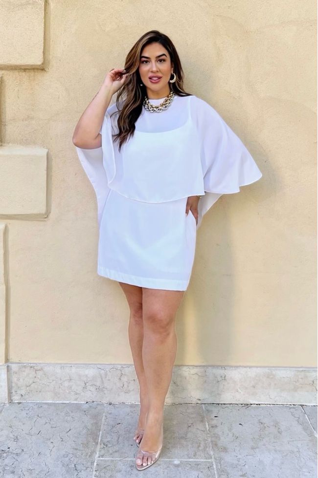 Vestido Celine White - TA242610 - TAMTAUM PLUS SIZE FASHION