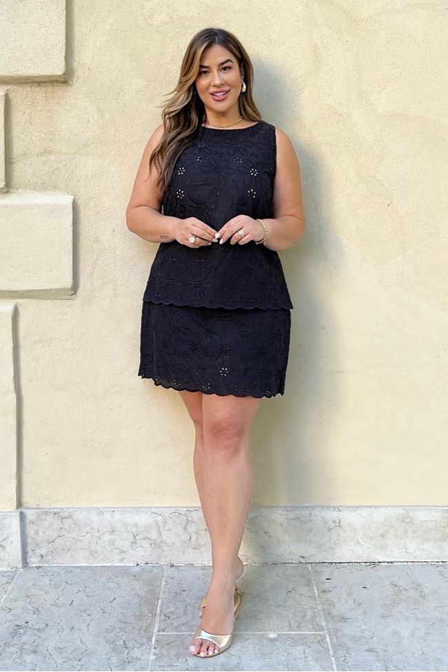 Conjunto Bianca Black - TA242612 - TAMTAUM PLUS SIZE FASHION