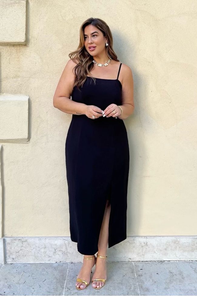 Vestido Loren Black - TA242392 - TAMTAUM PLUS SIZE FASHION