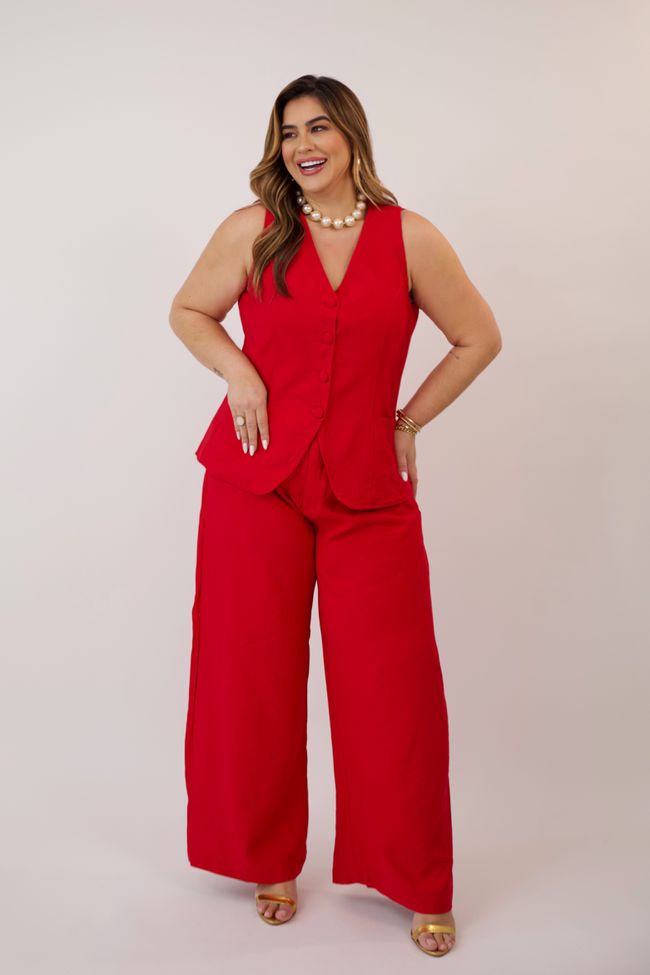 Conjunto Elisa Wine - TA242639 - TAMTAUM PLUS SIZE FASHION