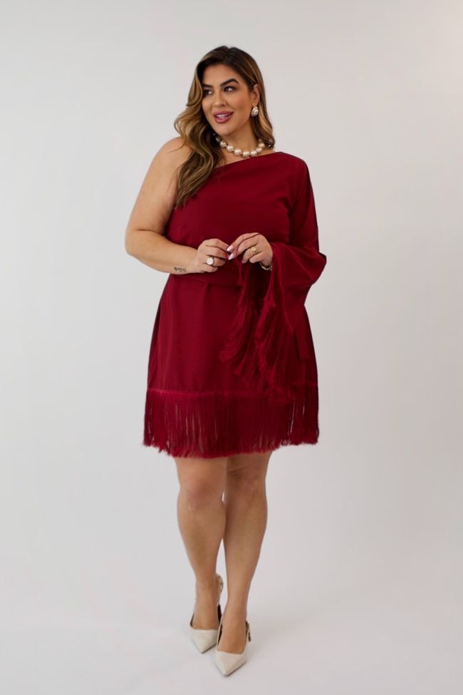 Vestido Marcela Wine - TA242643 - TAMTAUM PLUS SIZE FASHION