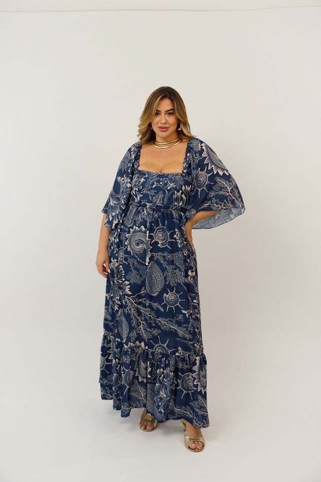 Vestido Eva Marine - TA242633 - TAMTAUM PLUS SIZE FASHION