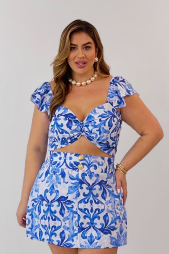 Conjunto Renata Acqua - TA242380 - TAMTAUM PLUS SIZE FASHION