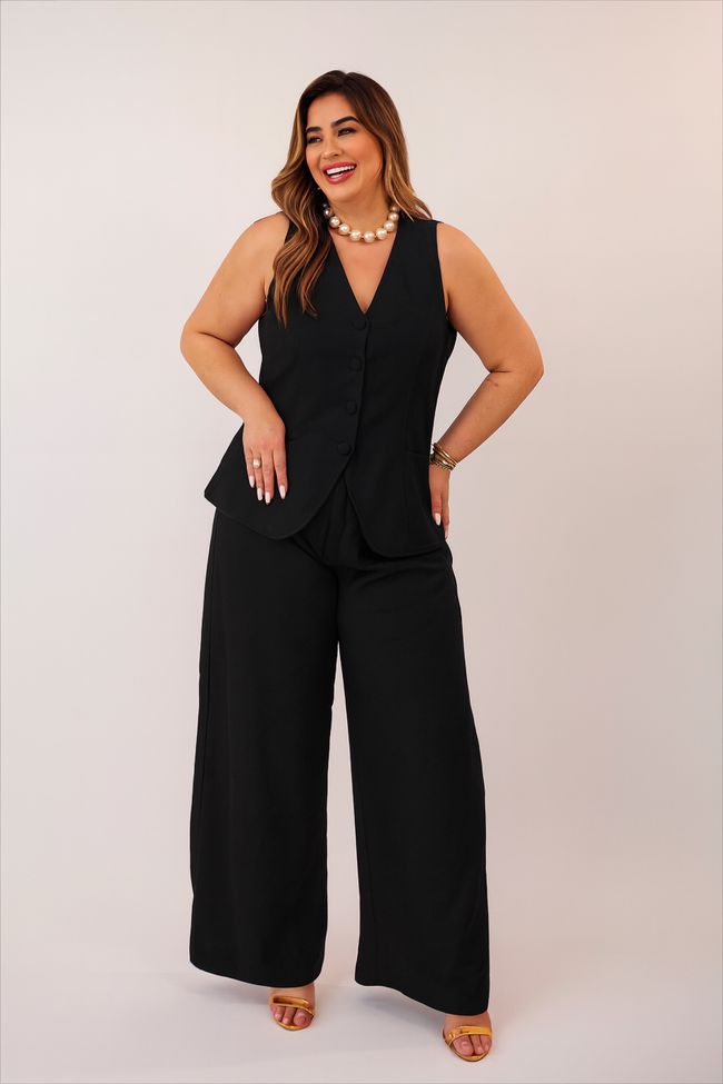 Conjunto Elisa Black - TA242640 - TAMTAUM PLUS SIZE FASHION