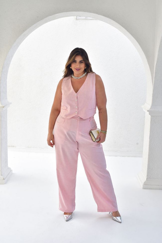 Colete Lola Rosé - TA242270 - TAMTAUM PLUS SIZE FASHION