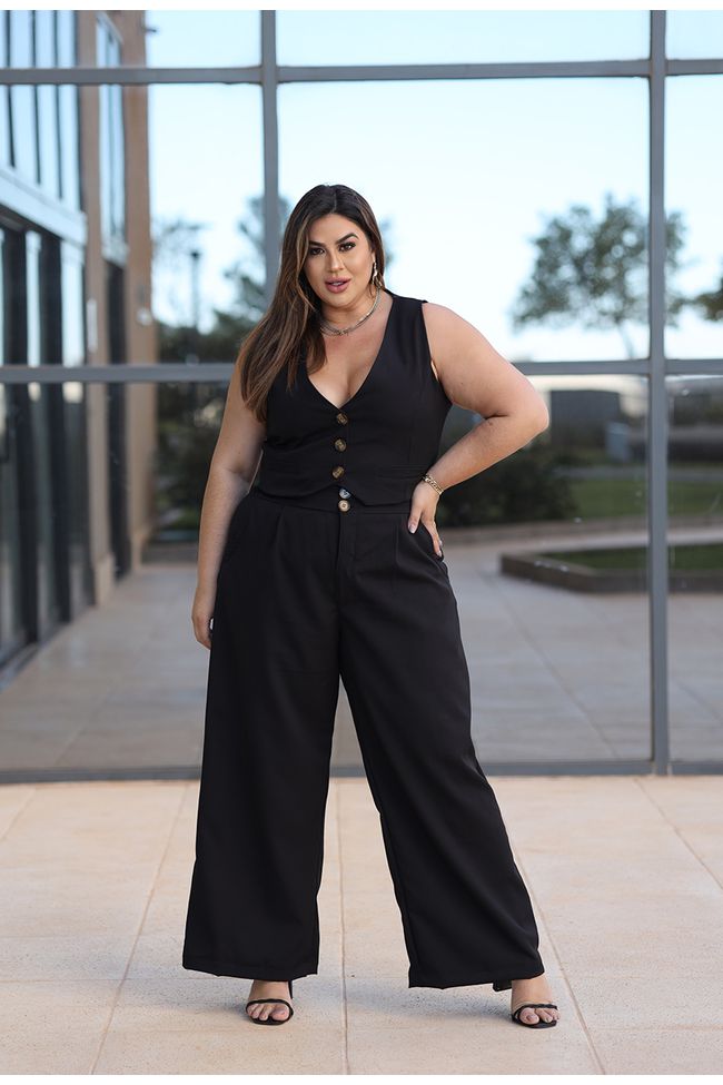 Conjunto Constance Black - TA241958 - TAMTAUM PLUS SIZE FASHION