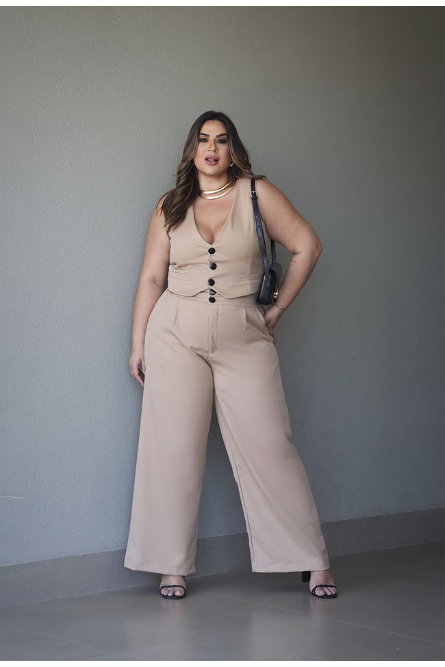 Conjunto Constance Cream - TA242064 - TAMTAUM PLUS SIZE FASHION