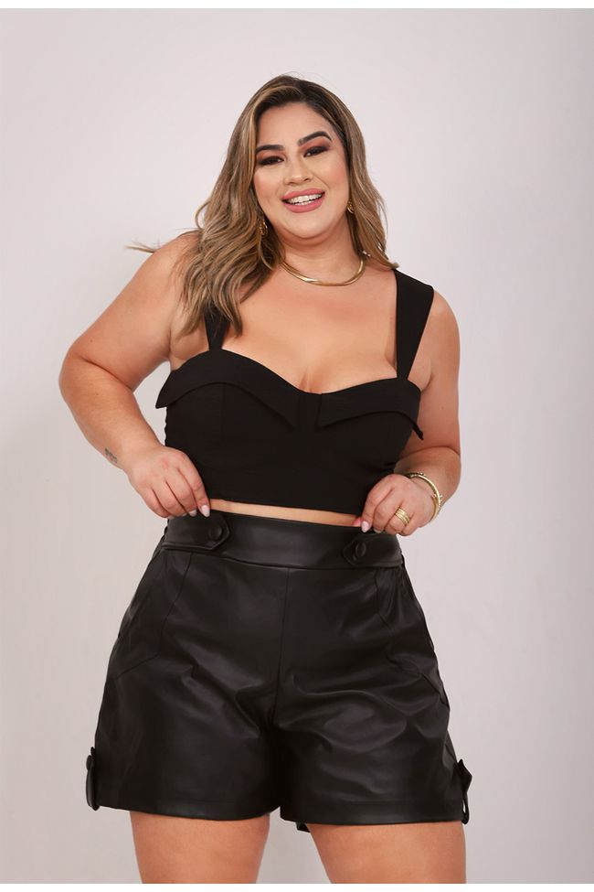 Cropped Marilia Black - TA241695 - TAMTAUM PLUS SIZE FASHION