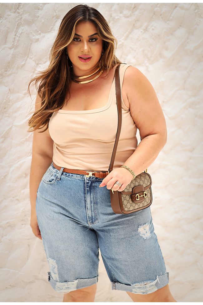 Bermuda Jorts Raquel - TA242086 - TAMTAUM PLUS SIZE FASHION