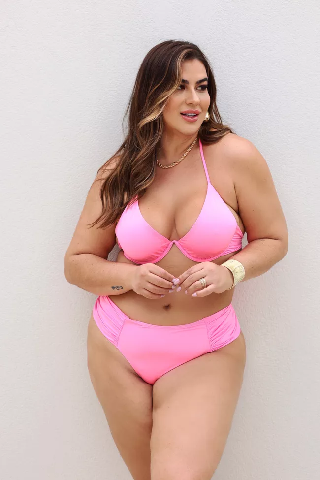 Biquíni Aline Pink - TA242360 - TAMTAUM PLUS SIZE FASHION