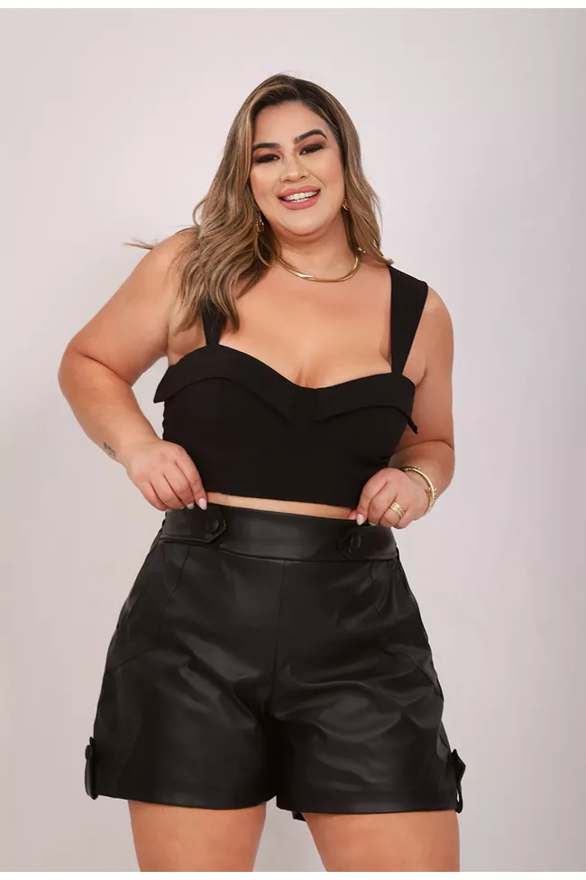 Cropped Marilia Black - TA241695 - TAMTAUM PLUS SIZE FASHION