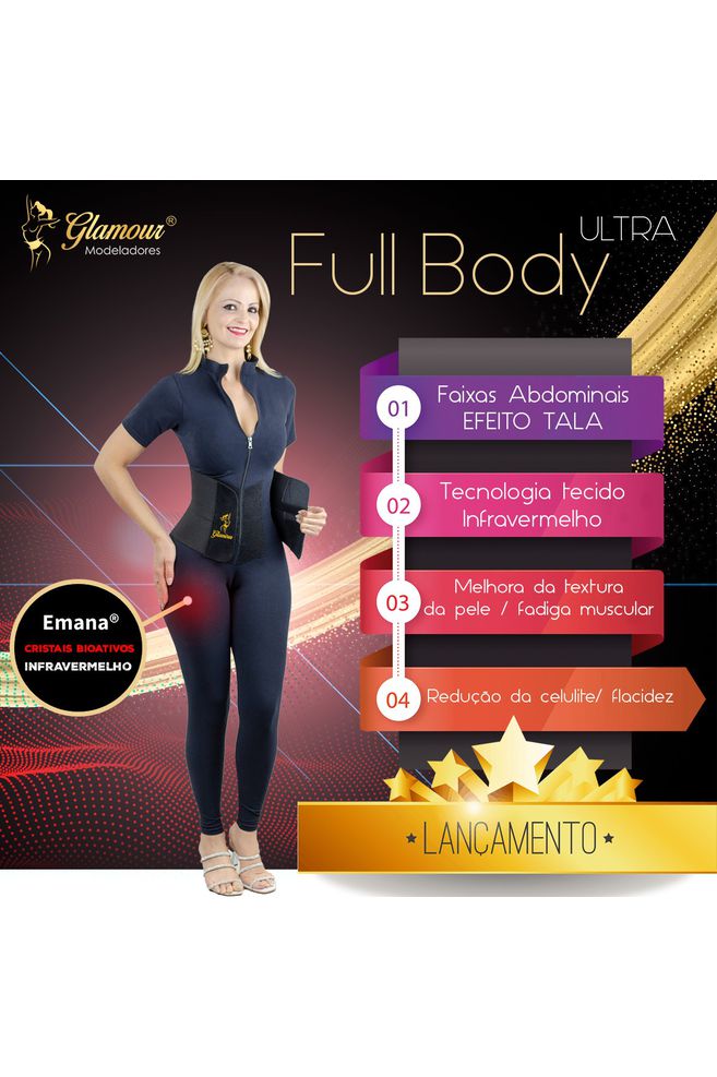 Macacão Full Body Ultra com Elástico e Infravermelho