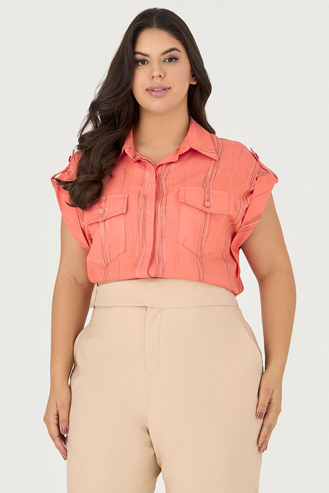 Blusa com Detalhe Botão - Garden