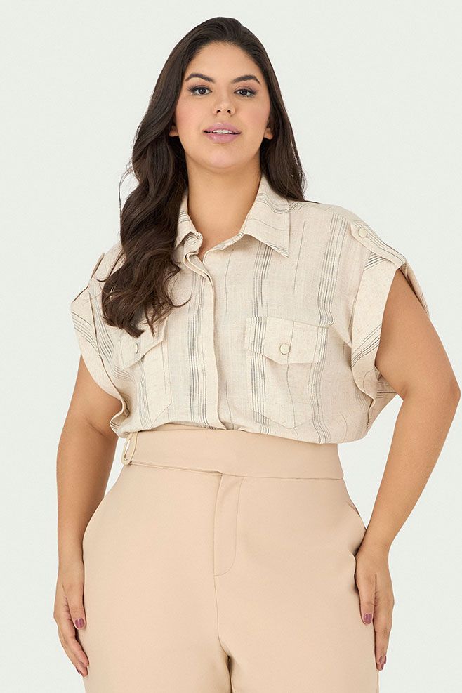 Blusa com Detalhe Botão - Garden