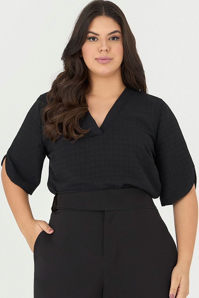 Blusa com Detalhe Gola - Garden | MySize