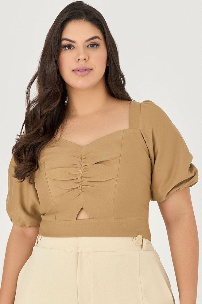 Cropped Manga Balonê - Garden | MySize 