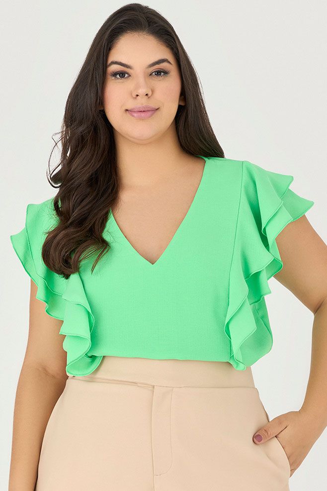 Blusa com Babados - Garden | MySize