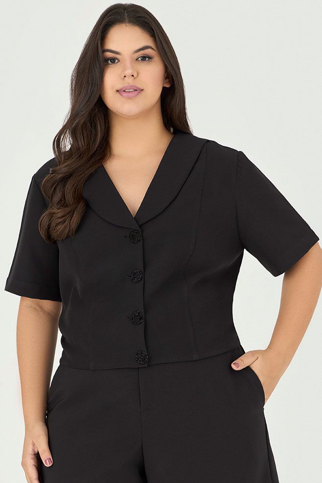 Casaqueto com Detalhe Botão - Garden | MySize