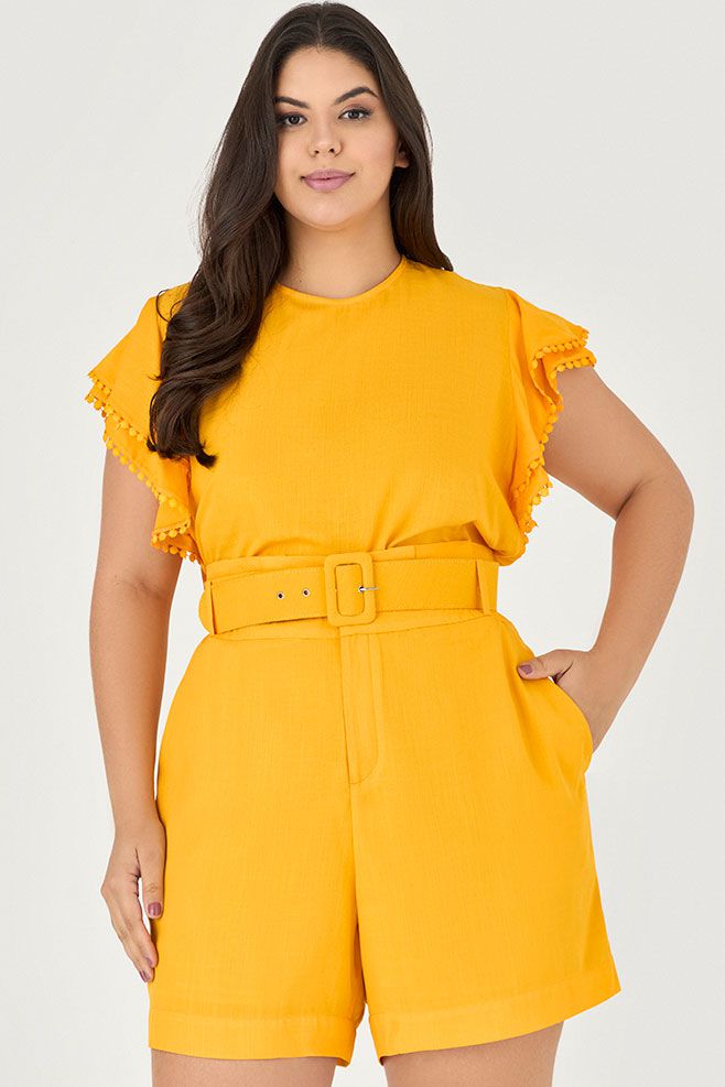 Short Clochard com Cinto - Garden | MySize 