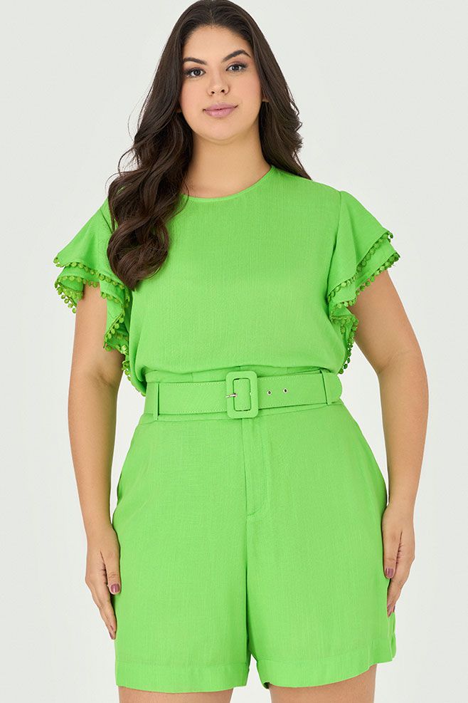 Short Clochard com Cinto - Garden | MySize