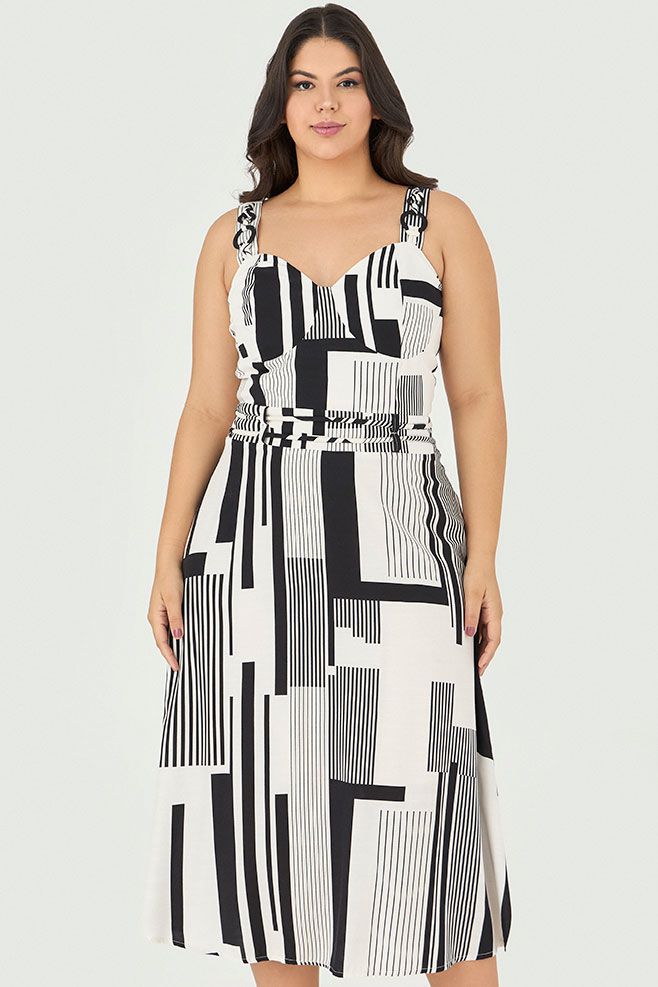 Vestido Midi Estampado - Garden | MySize
