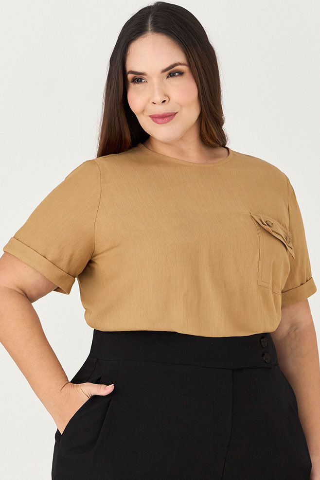 Blusa com Detalhe Botões - MySize Ícones
