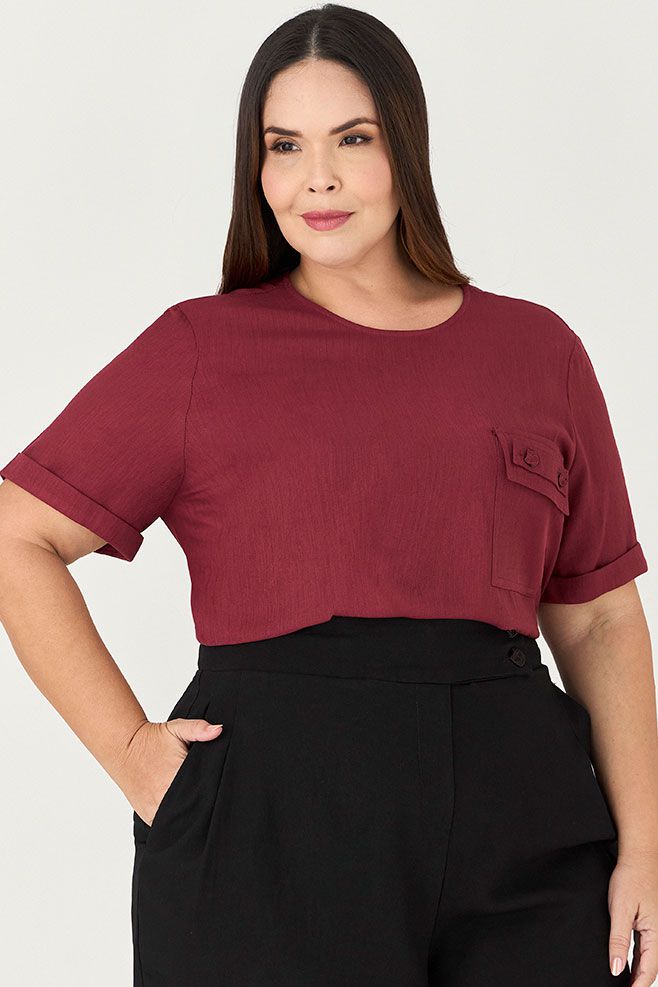 Blusa com Detalhe Botões - MySize Ícones 