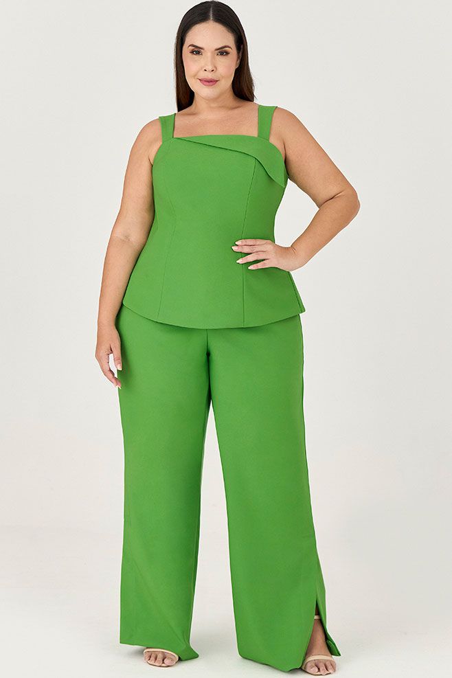 Calça Pantalona com Fenda Lateral - MySize Ícones 