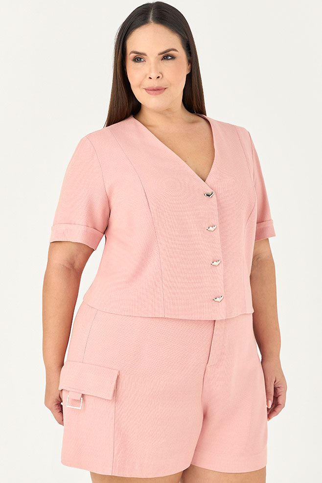 Short Alfaiataria com Detalhe Bolso Lateral - MySize In Love