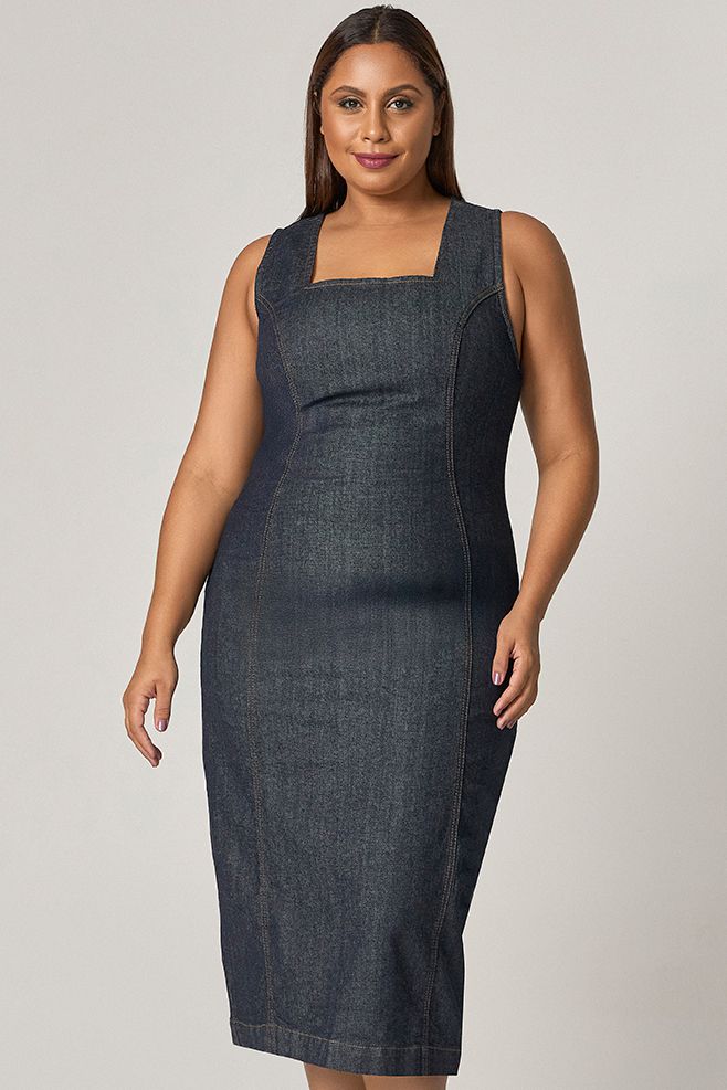 Vestido Curto Jeans - MySize Mirror